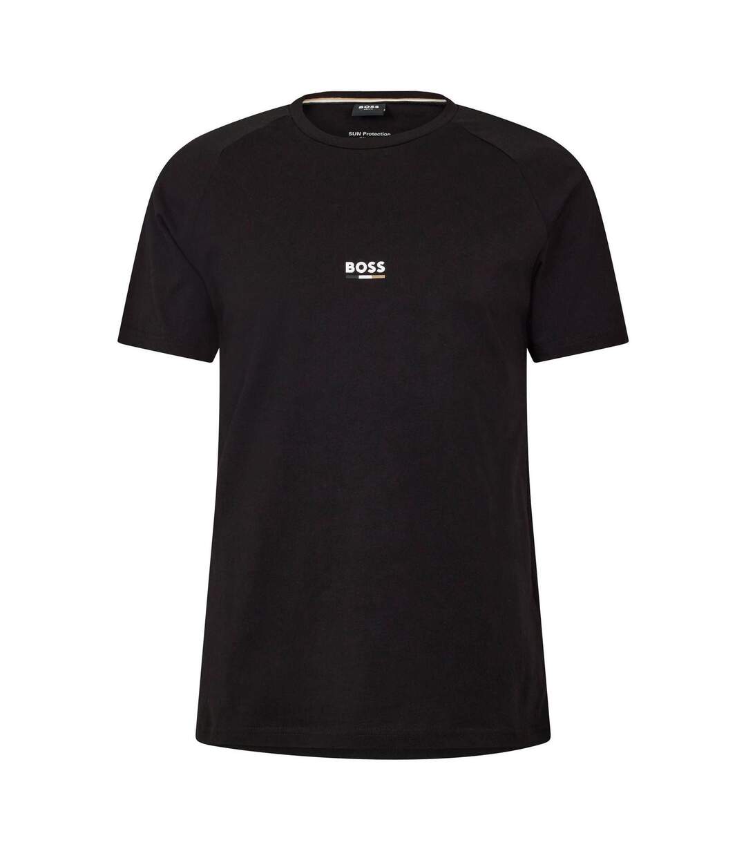 Mens Logo Slim Raglan T-shirt Black Boss-1