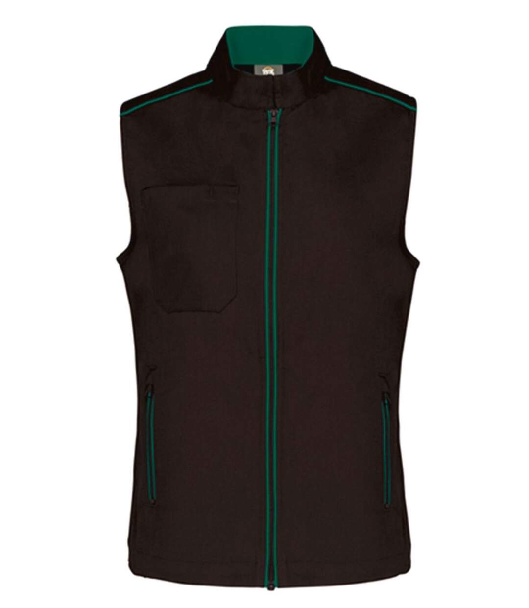 Gilet sans manches DayToDay - Femme - WK6149 - noir et vert kelly-1