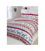 Scandi brushed cotton christmas duvet cover set white/red/blue Rapport-1