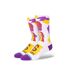 STANCE Chaussettes Homme Coton PAINT LEBRON Blanc Jaune Violet  NBA