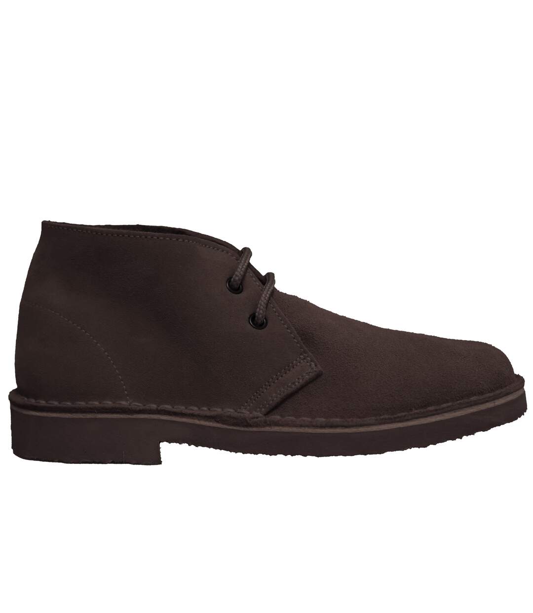 Roamers Mens Real Suede Unlined Desert Boots (Dark Brown) - UTDF111-3