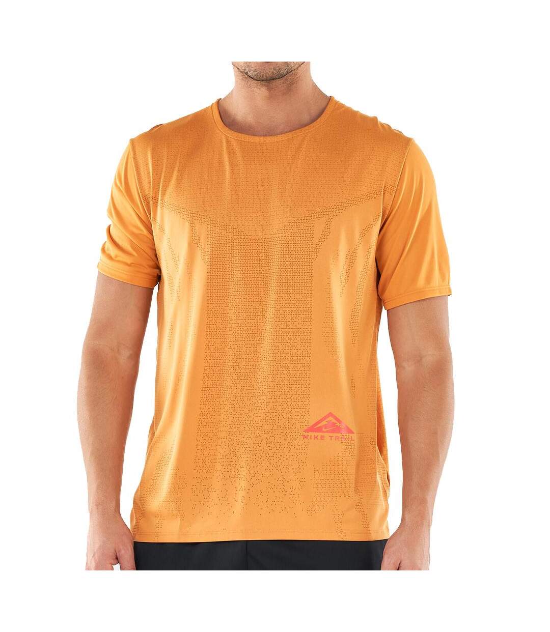 T-shirt Orange Homme Nike Rise - L