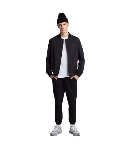 Mens Ribbed Waistband Sweatpants Black Lyle & Scott