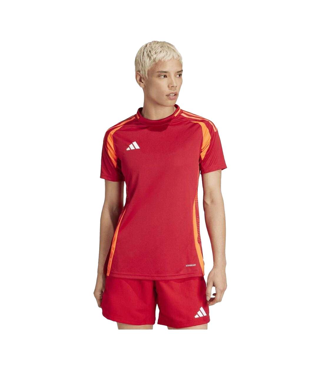 T-shirt Tiro Competition Match Femme Rouge Adidas-4