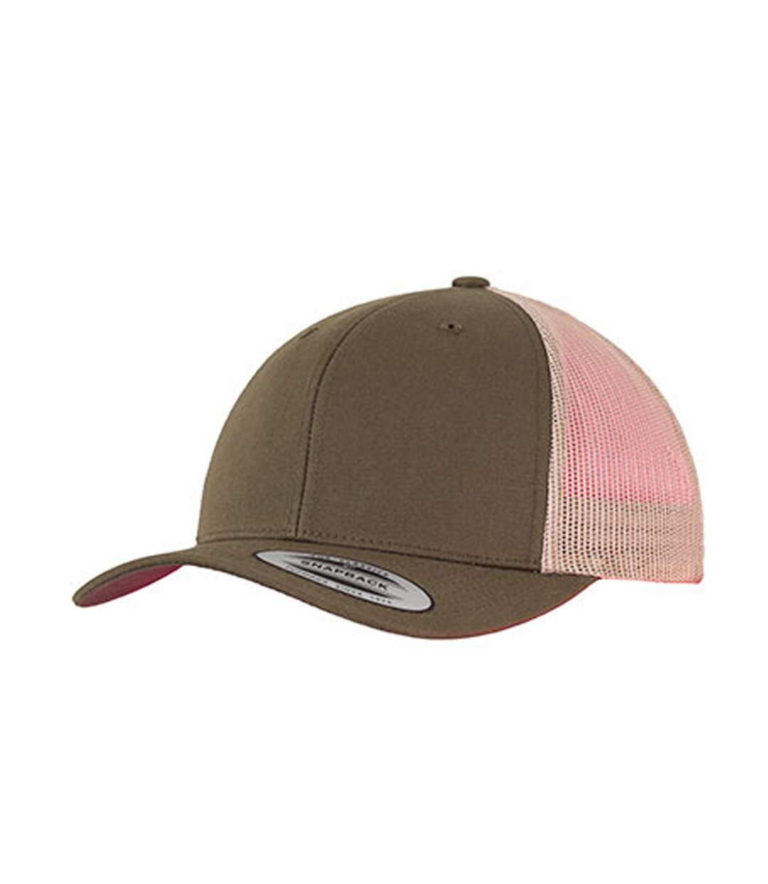 Casquette Trucker Motif/style Rétro Vert Kaki Foncé Kaki Flexfit-1