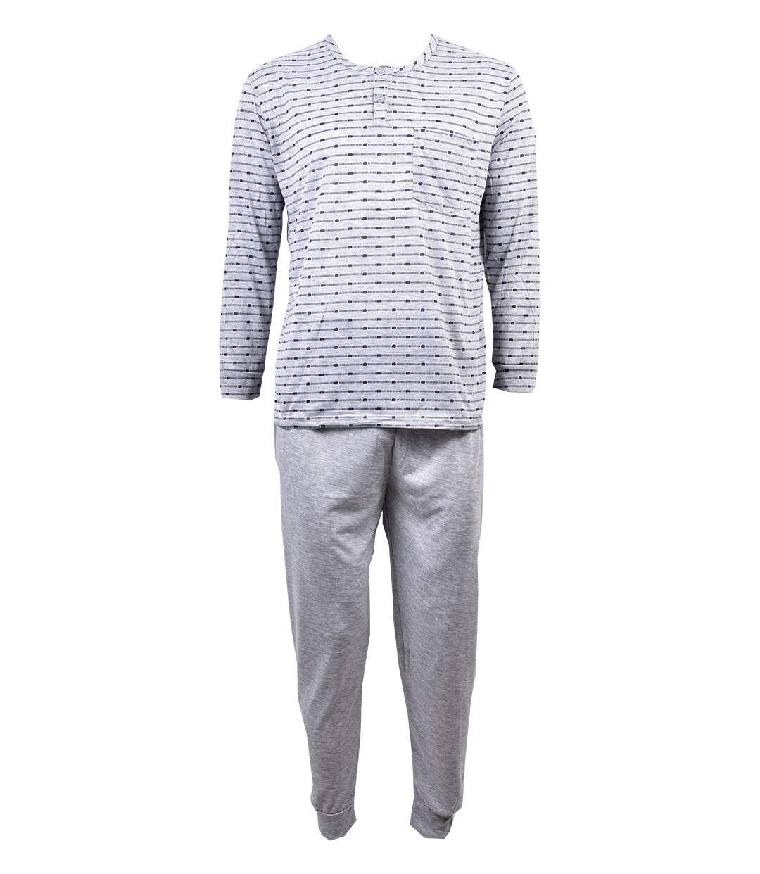 Pyjama Homme Long Eco 3009 GRIS-1