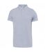 Mens Piqué Stud Front Polo Shirt Oxford Grey Kariban-1