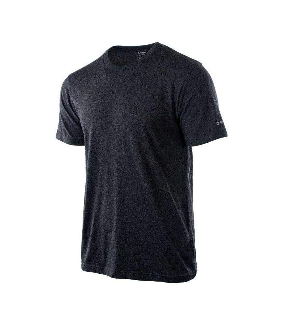 T-shirt Motif/style Uni Homme Gris Foncé Hi-Tec-3