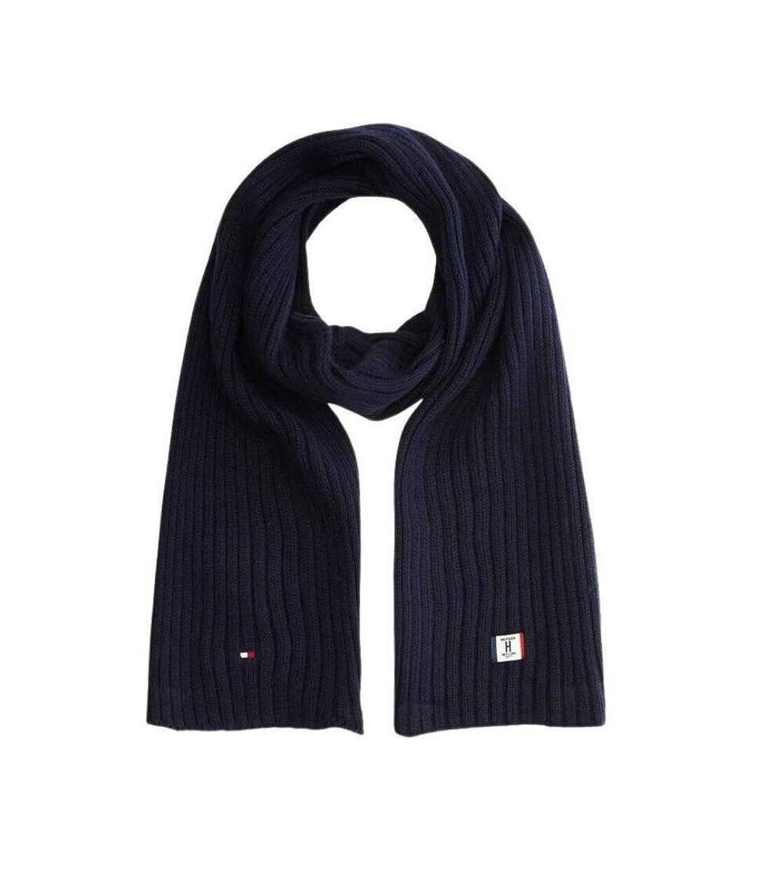 Childrens/kids Plain Knitted Scarf S Navy Blue Tommy Hilfiger-1