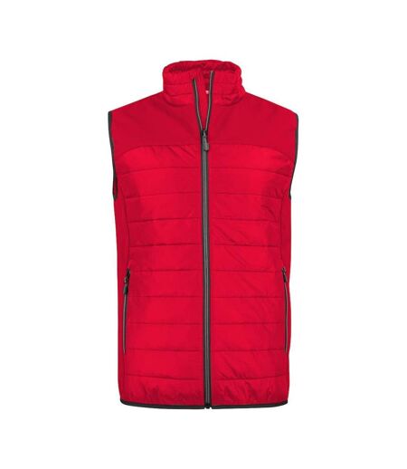 Mens Expedition Gilet Red Printer