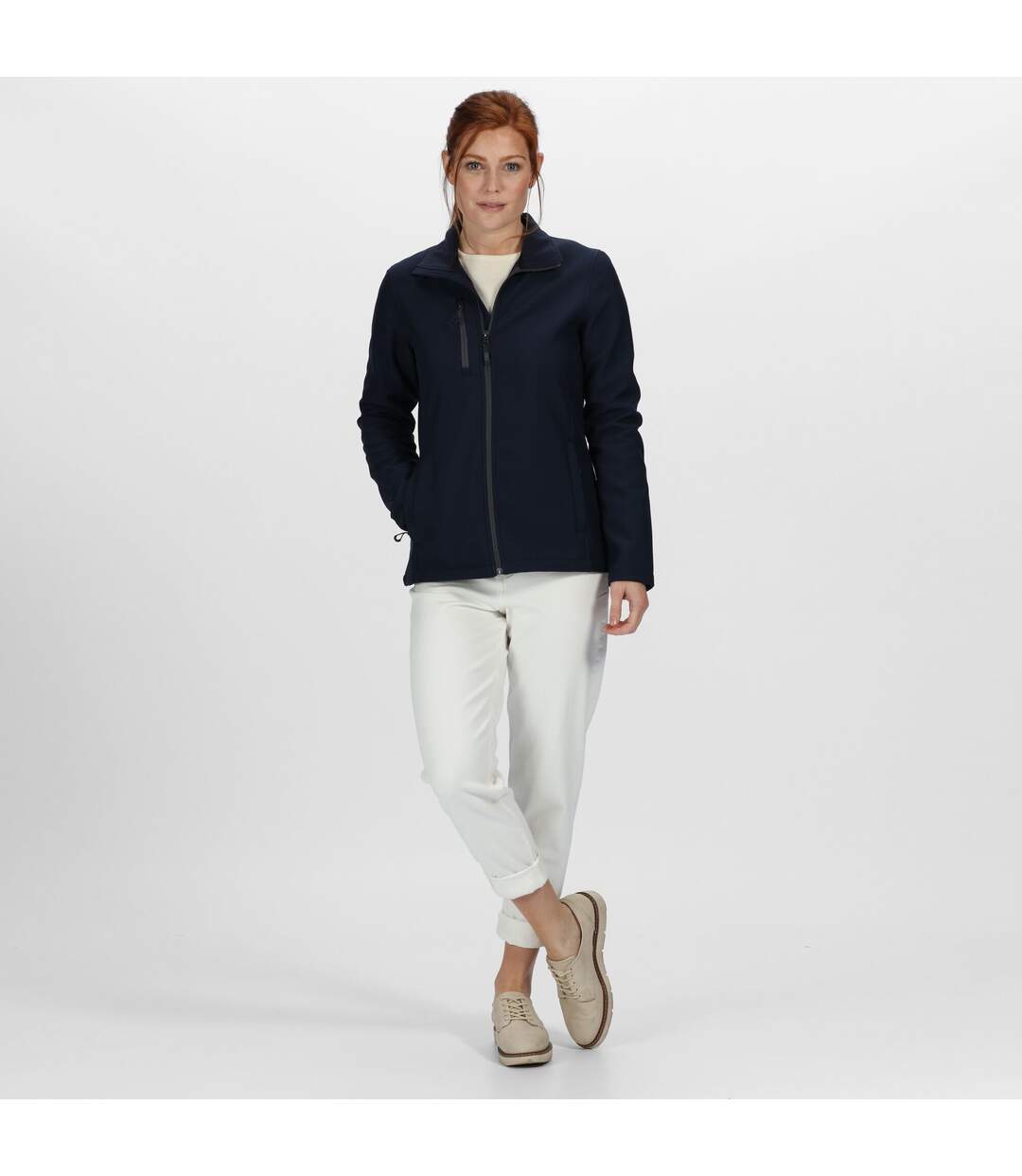 Womens/ladies honestly made softshell jacket navy Regatta-2