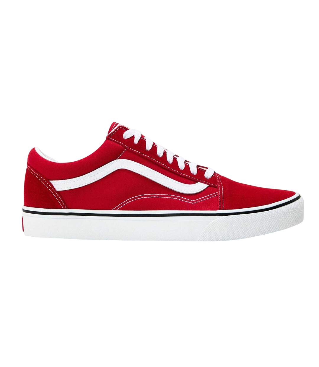 Mens Old Skool Canvas Trainers Racing Red Vans-1