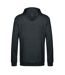 Sweat À Capuche Adulte Anthracite Chiné B&C-2