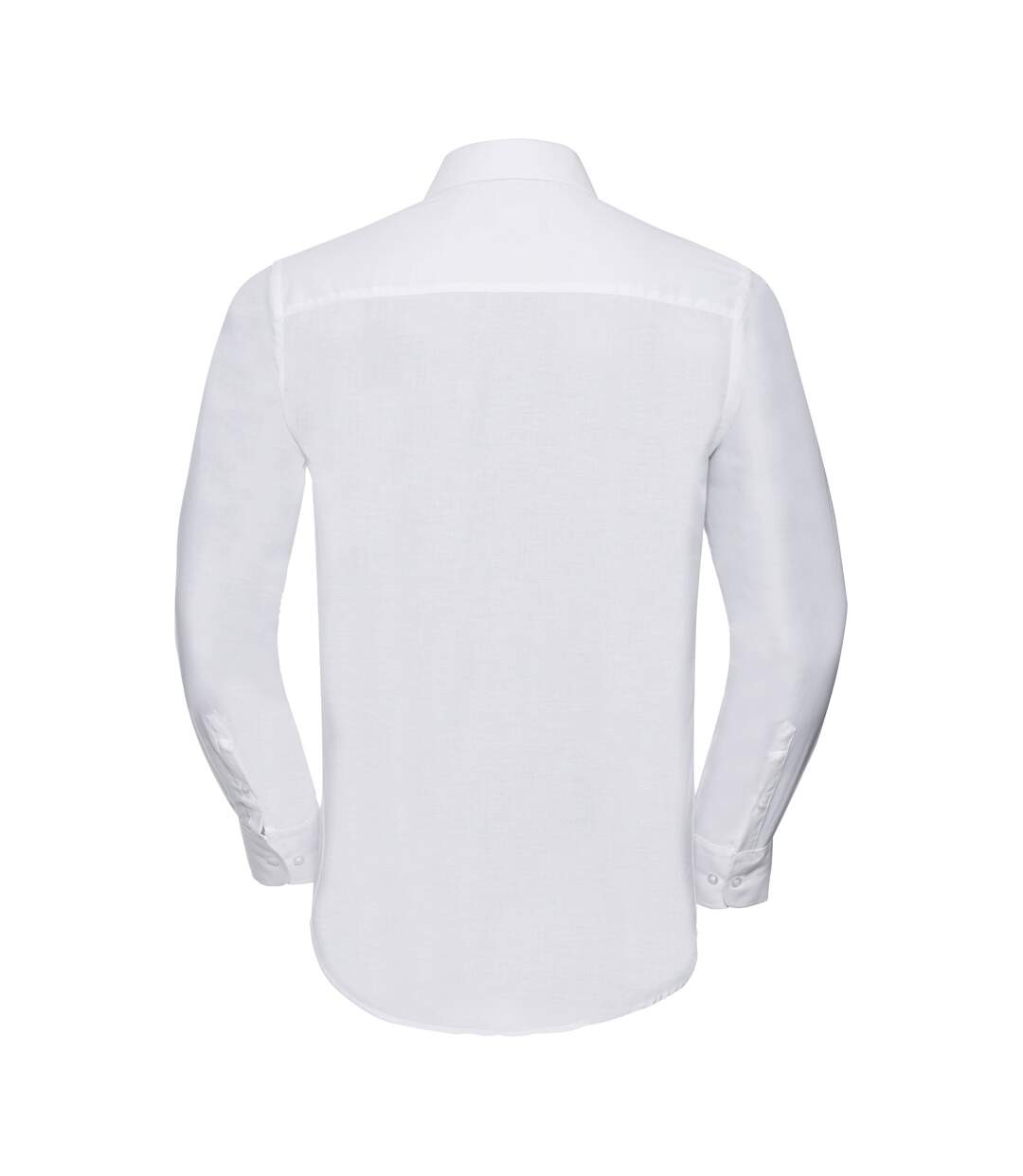 Collection mens long sleeve easy care tailored oxford shirt white Russell-2