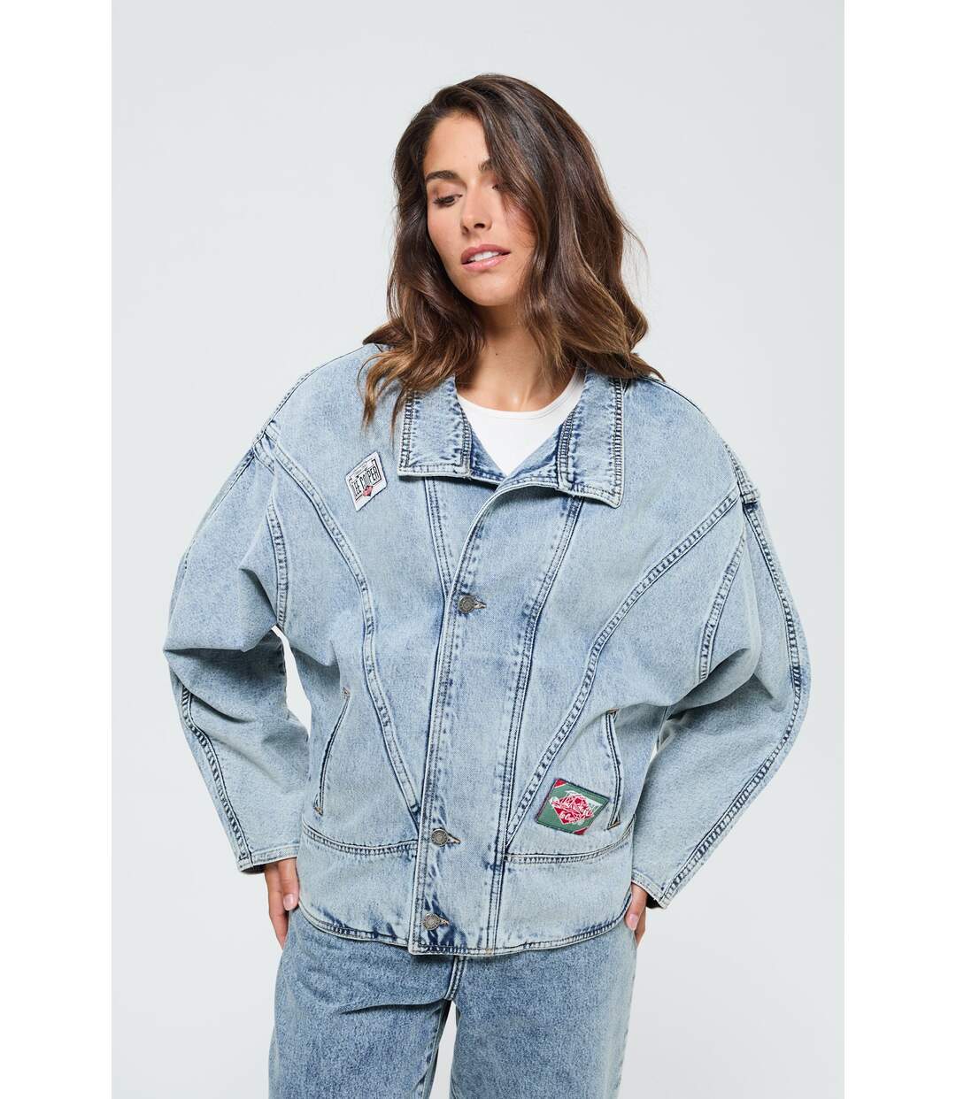 Veste Flana Light Medium Blue Brushed-3