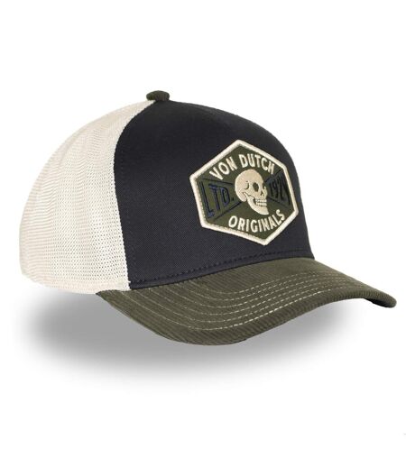 Casquette trucker semi curve visiere en velours avec badge Vondutch