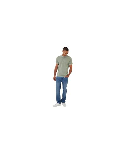 Mens Shandy Nocturnal Polo Shirt Sage Threadbare