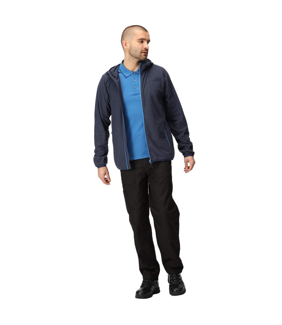 Mens Full Zip Fleece Jacket Navy French Blue Regatta Professional-1