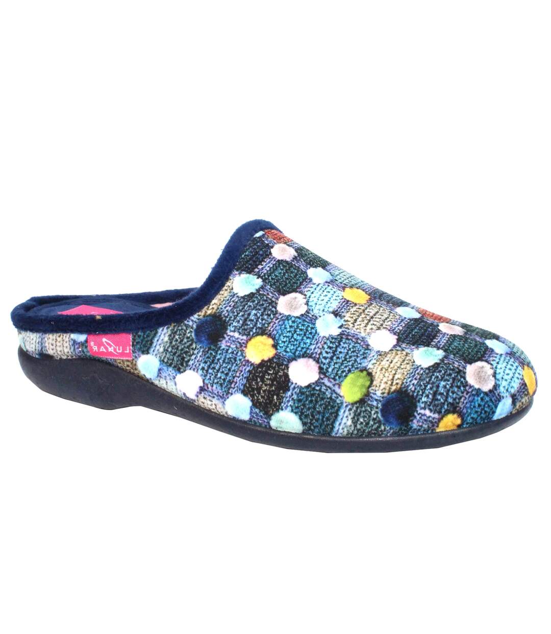 Chaussons crackle femme bleu marine Lunar-1