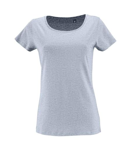 SOLS Womens/Ladies Milo Heather T-Shirt (Sky Blue)