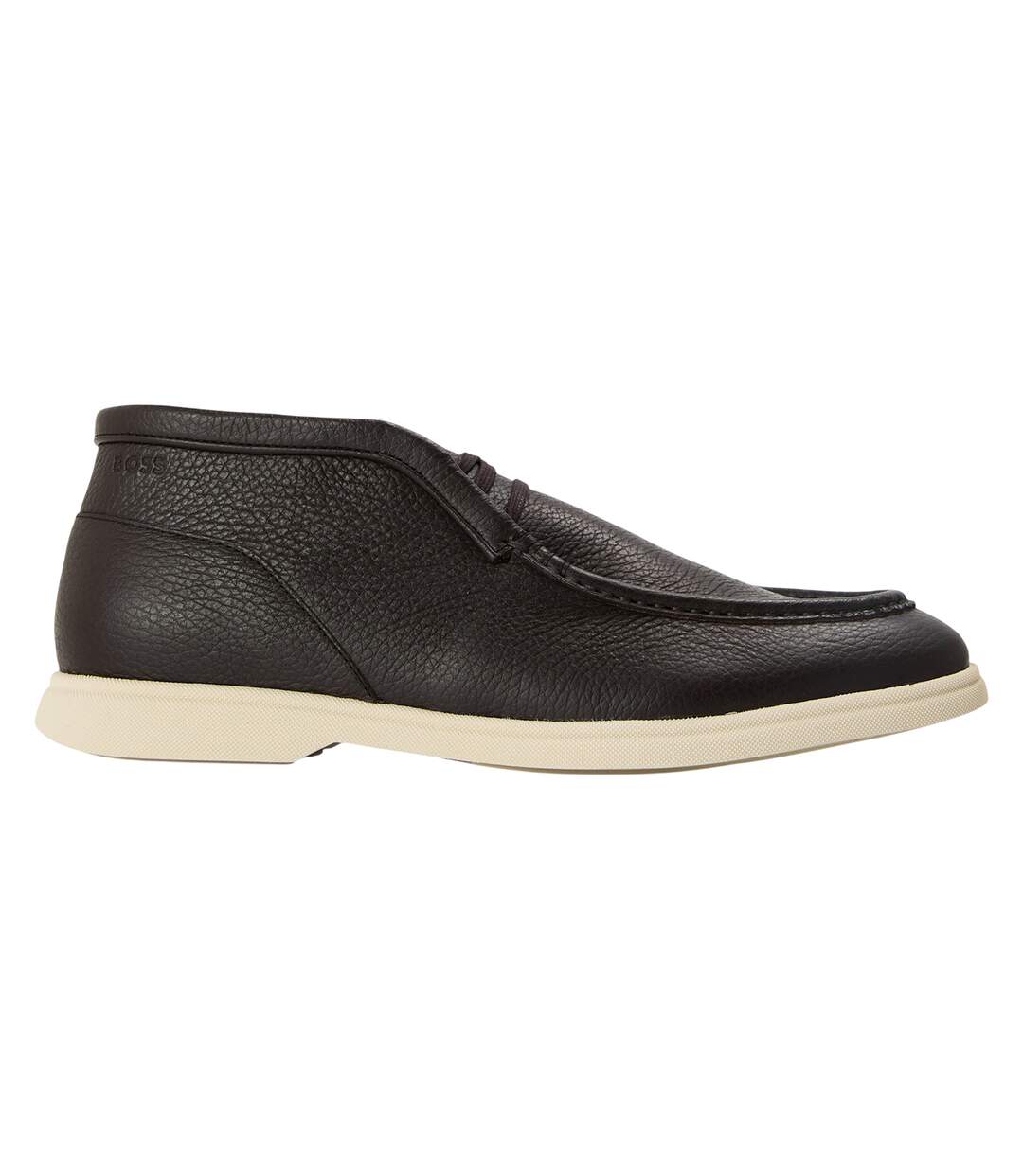 Mens Sienne Desb Leather Chukka Boots Dark Brown Boss-1