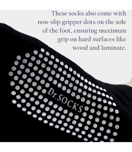 4 Pack Short Bamboo Diabetic Socks With Grips for Men and Women