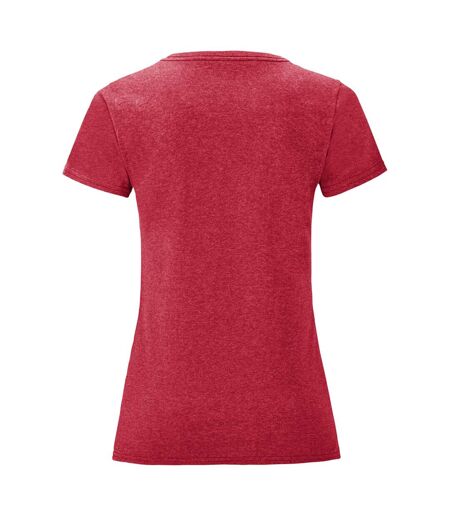 Fruit Of The Loom - T-shirt manches courtes ICONIC - Femme (Rouge chiné) - UTPC3400