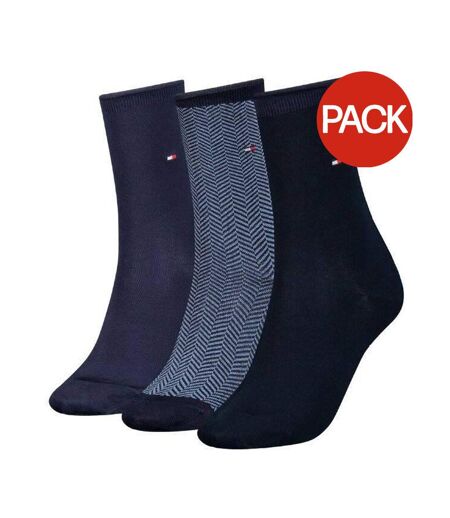 Chaussettes Motif/style Zig-zag Femme Bleu Marine Bleu Tommy Hilfiger