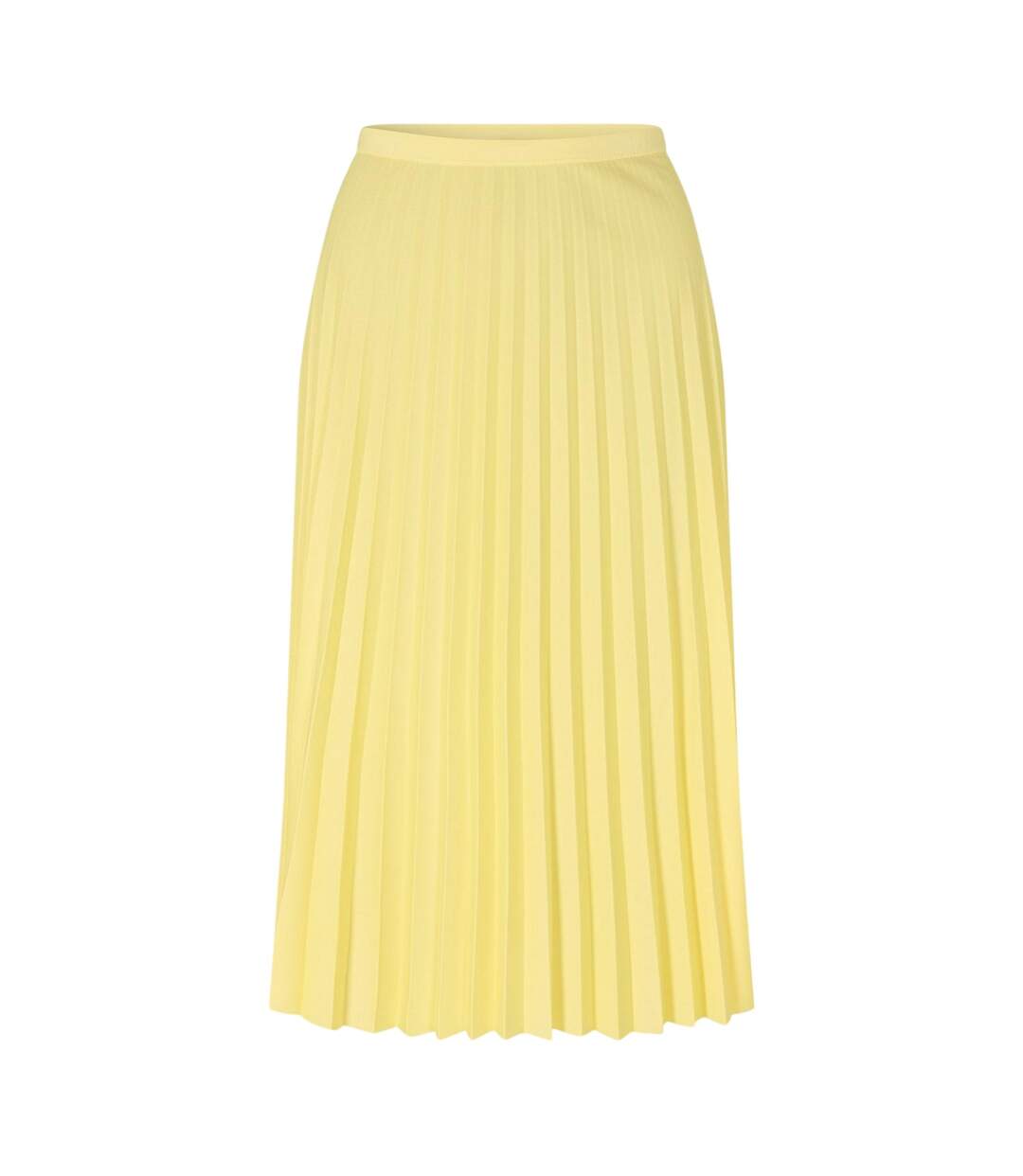 Jupe Mi-longue Motif/style Plissé Femme Jaune Lacoste-1