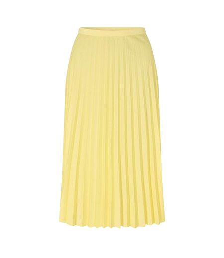 Jupe Mi-longue Motif/style Plissé Femme Jaune Lacoste