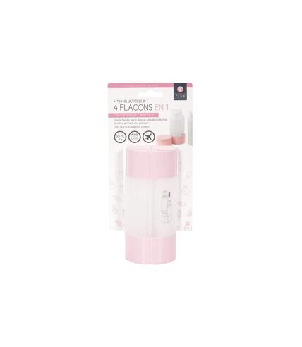 Lot de 4 Flacons de Transport Travel 60ml Rose