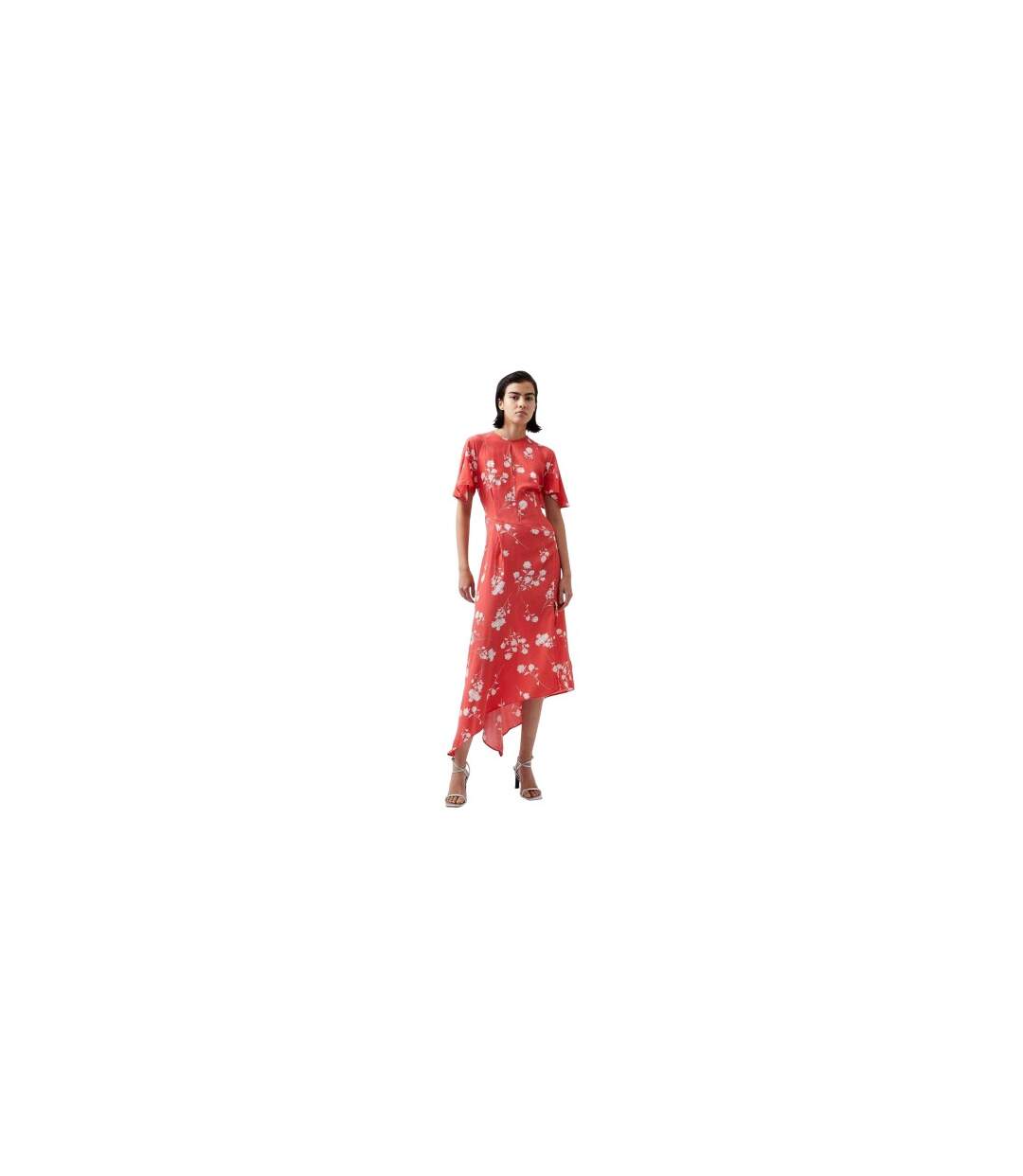 Womens/ladies Keyhole Midi Dress Cayenne French Connection-1