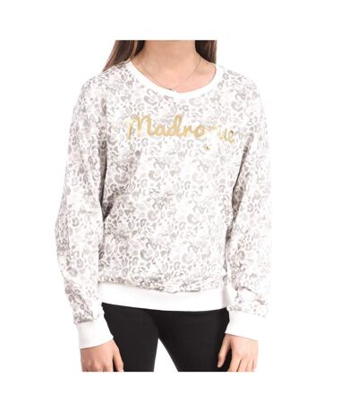 Sweat Blanc/Léopard Femme Les Tropéziennes Maddie - L