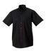 Chemise À Manches Courtes Sans Repassage Homme Noir Russell-2