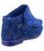 GBS Rhona Ladies Extra Wide Fit Slipper / Womens Slippers (BLUE) - UTFS126