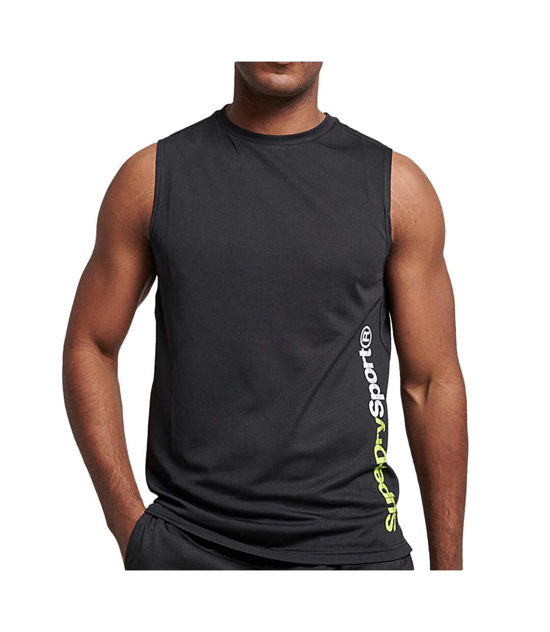 Débardeur Noir Homme Superdry Active Vest - M