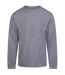 T-shirt Manches Longues Motif/style Uni Adulte Gris Chiné Awdis-1