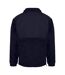 Mens sherpa recycled fleece jacket navy Front Row