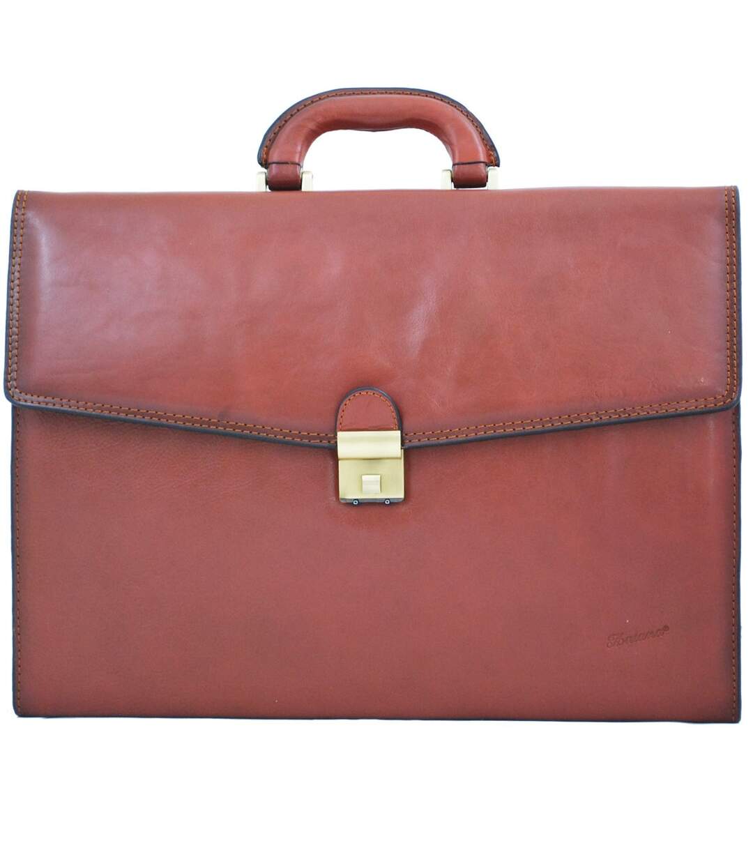 Katana - Cartable homme en cuir 4 soufflets - marron - 6526-2