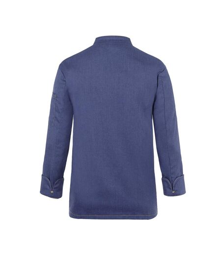 Unisex Adult Jean Style Stitching Chef Jacket Vintage Blue Karlowsky