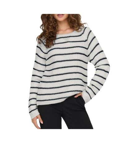 Pull blanc/noir femme jdy ellen - l