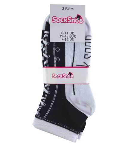 Sock Snob 2 Pk Unisex Socks that look like Shoes