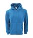 Mens Plain Full Zip Hooded Sweatshirt Royal SG-2