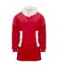 Unisex adult reversible oversized hoodie red/white Ribbon-1