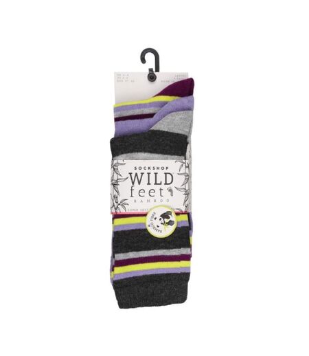 3 Pack Ladies Patterned Bamboo Socks for Summer