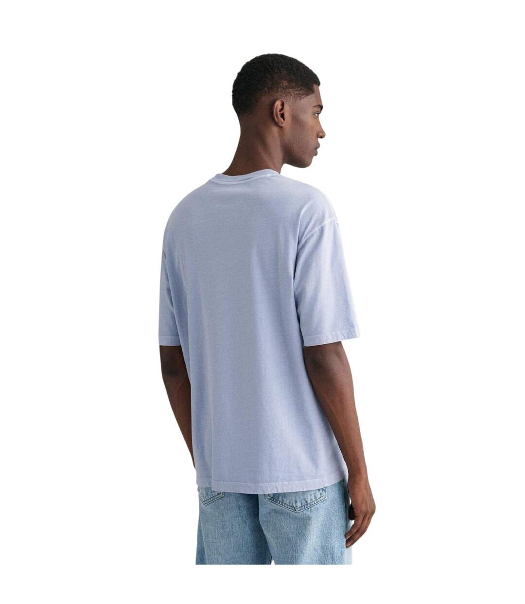 T-shirt Manches Courtes Motif/style Logo Brodé Homme Bleu Gant-3