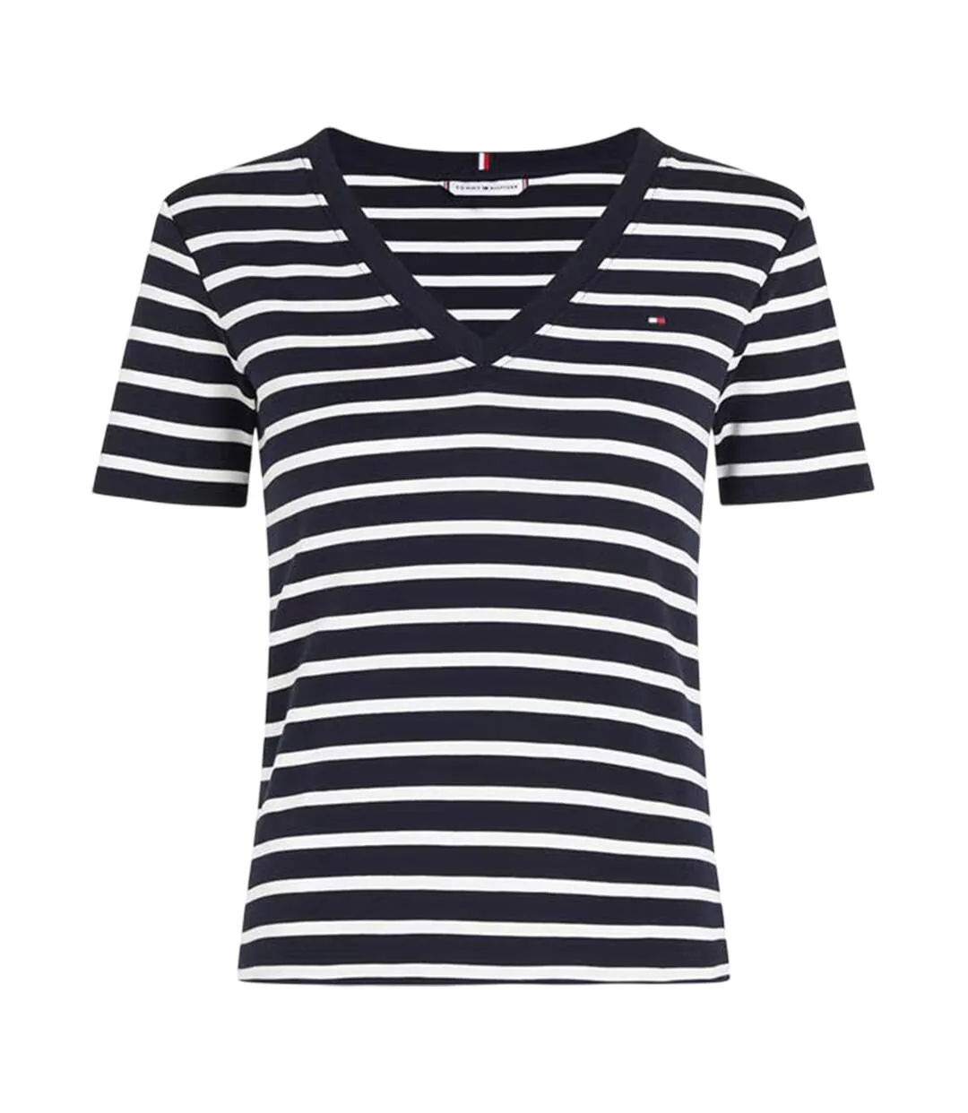 T-shirt Motif/style À Rayures Femme Bleu Marine Tommy Hilfiger-1