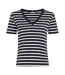 T-shirt Motif/style À Rayures Femme Bleu Marine Tommy Hilfiger-1