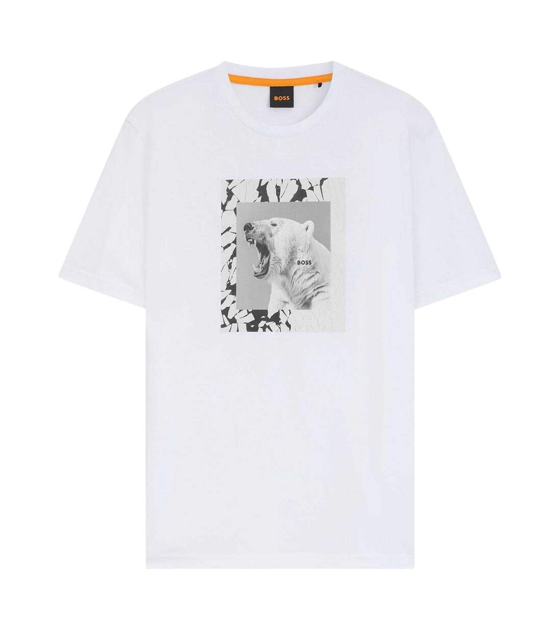 T-shirt Manches Courtes Lupo Homme Blanc Boss-1
