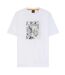 T-shirt Manches Courtes Lupo Homme Blanc Boss-1